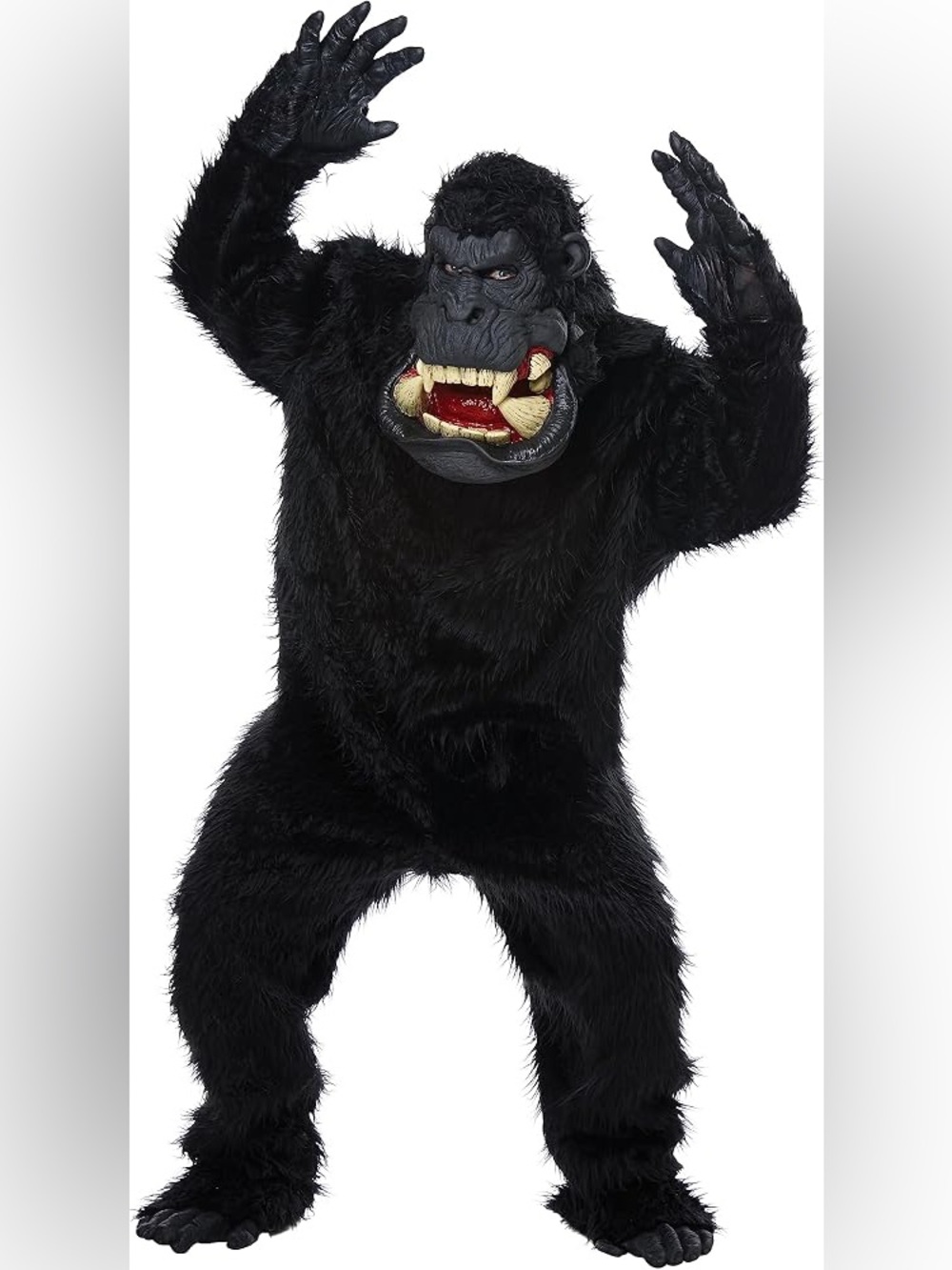 Gorilla Costume California Costume Mens OS Mask, Hands Furry Jumper
